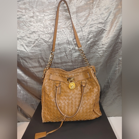 Michael Kors Handbags - AUTHENTICMICHAEL Kors Handbag Purse Shoulder Bag Suede Cross Weave Limi…